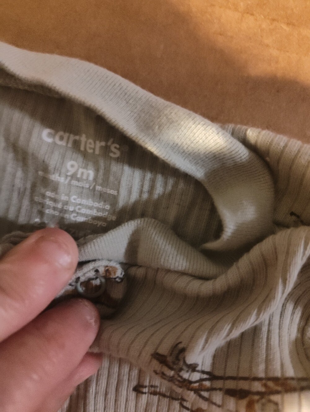 Carter's Baby Light Olive Ribbed Sweater